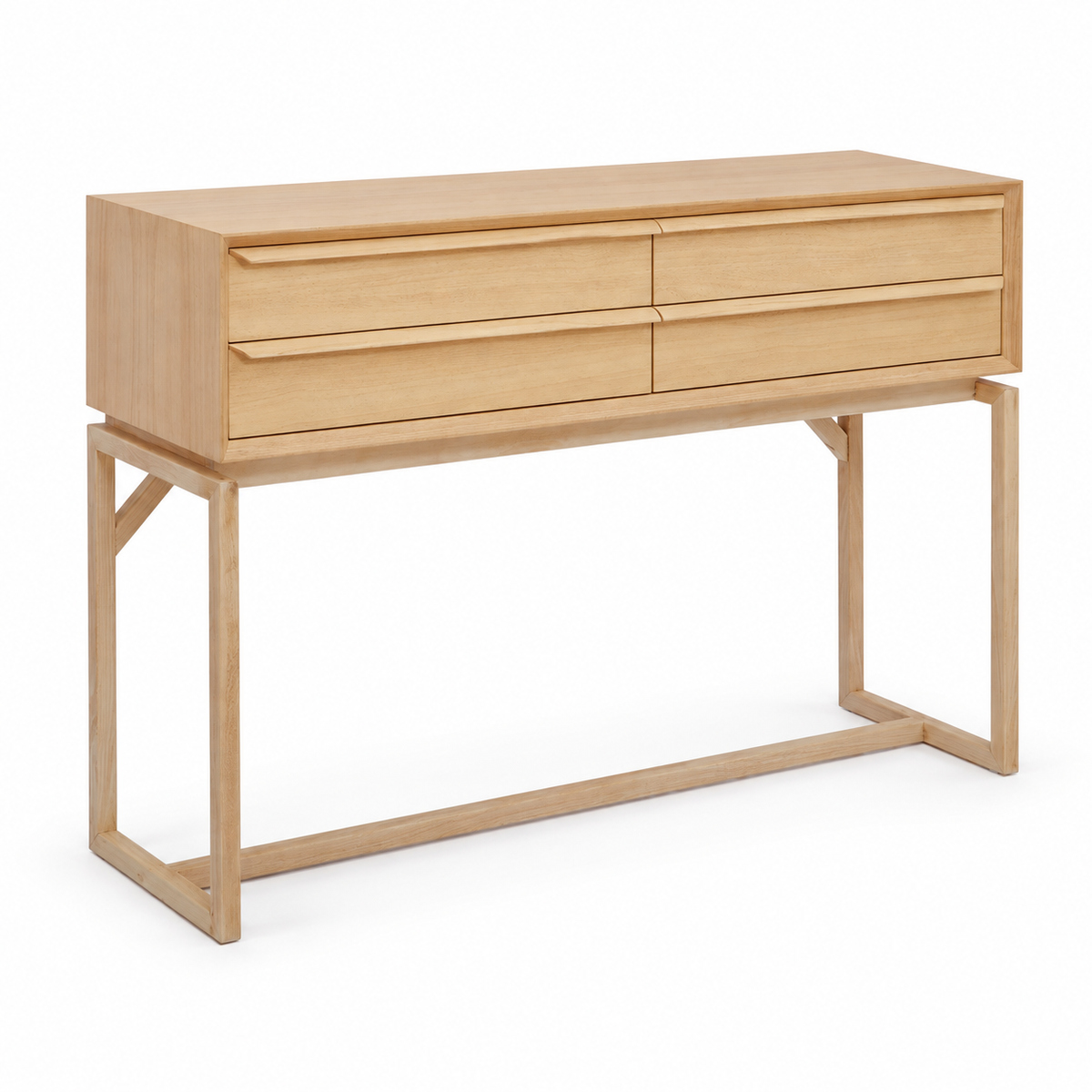 Scandinavian design console table natural
