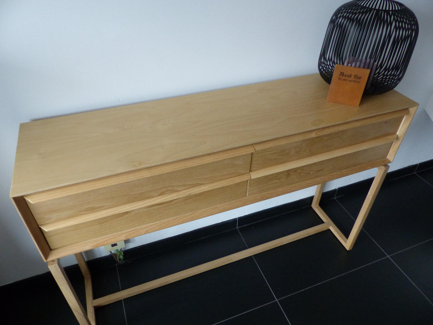 Scandinavian design console table natural