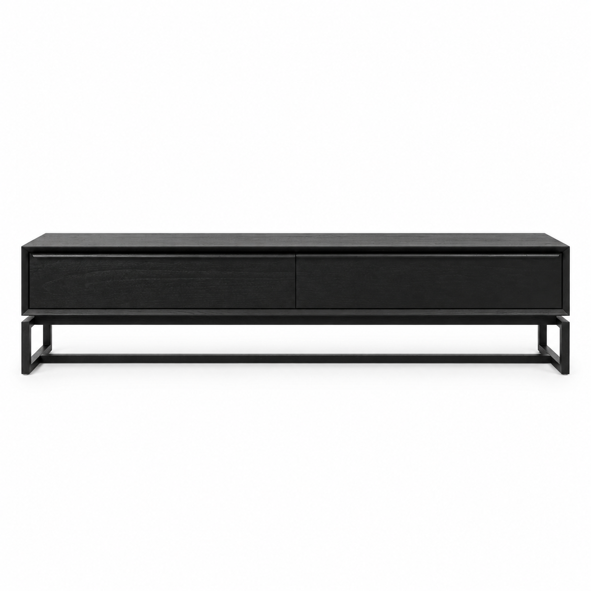 Ktwo Home zwart tv-meubel, vooraanzicht