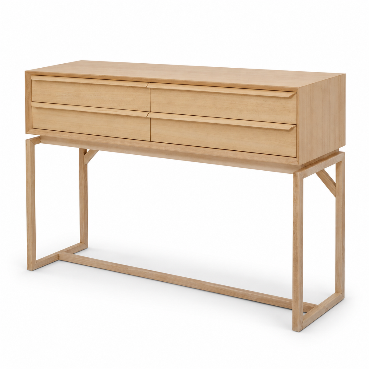 Scandinavian design console table natural