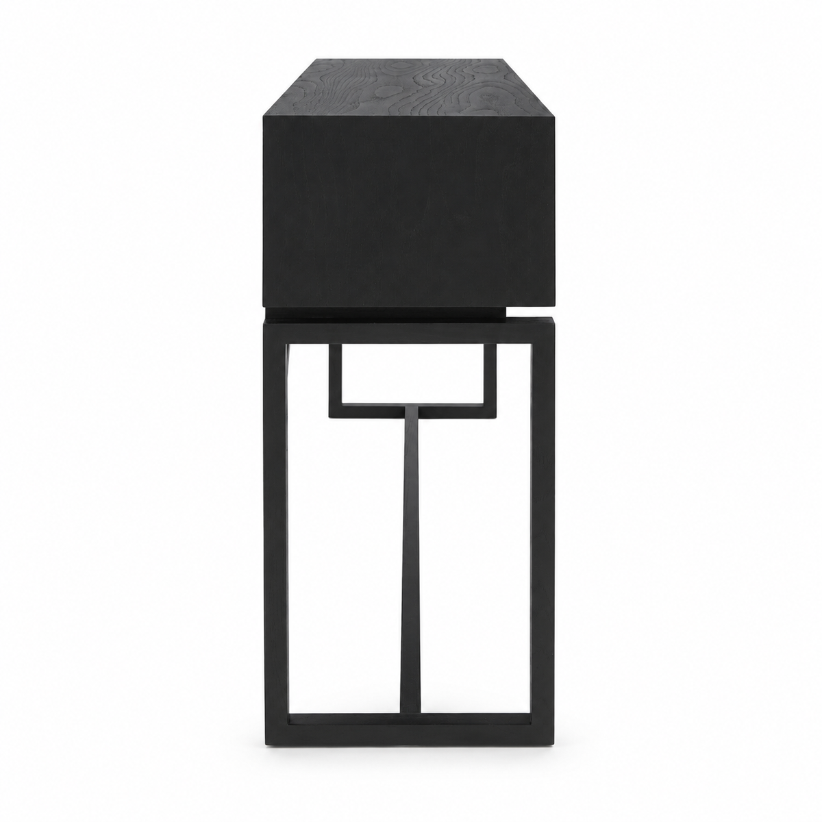 Ktwo Home zwarte sidetable, zijaanzicht