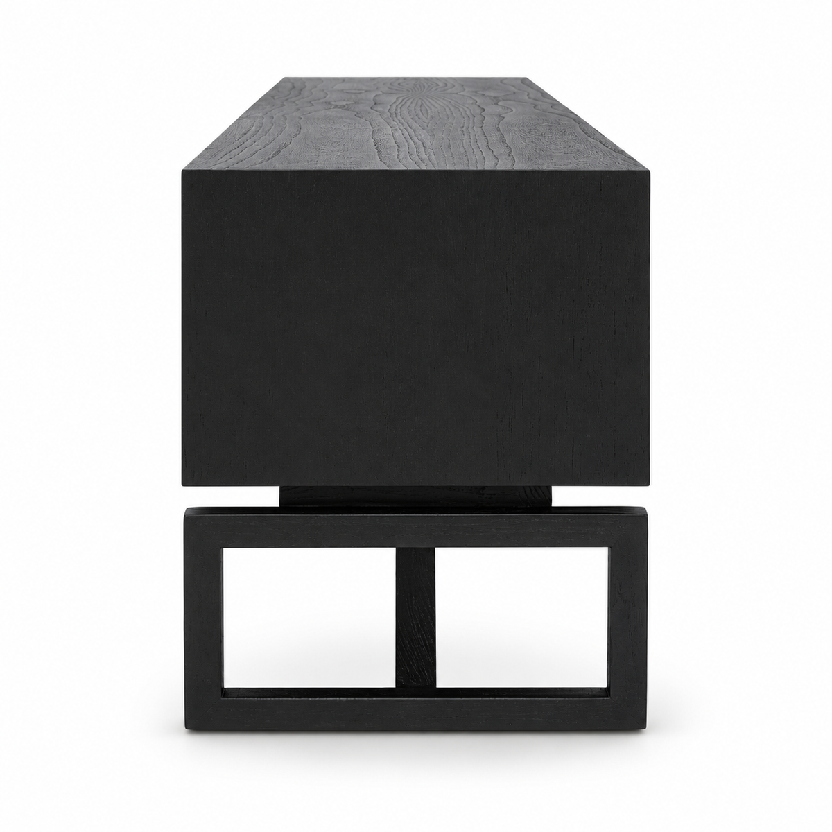 Ktwo Home zwart tv-meubel, zijaanzicht