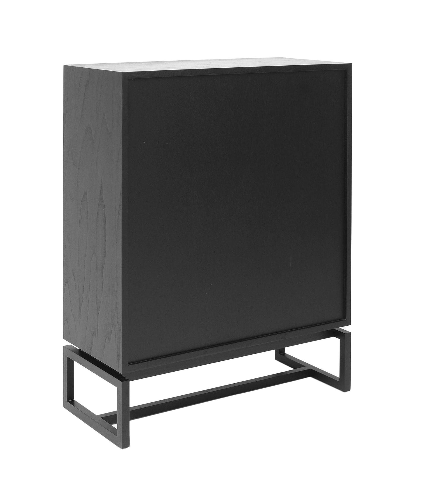 Scandinavian design sliding door cabinet black