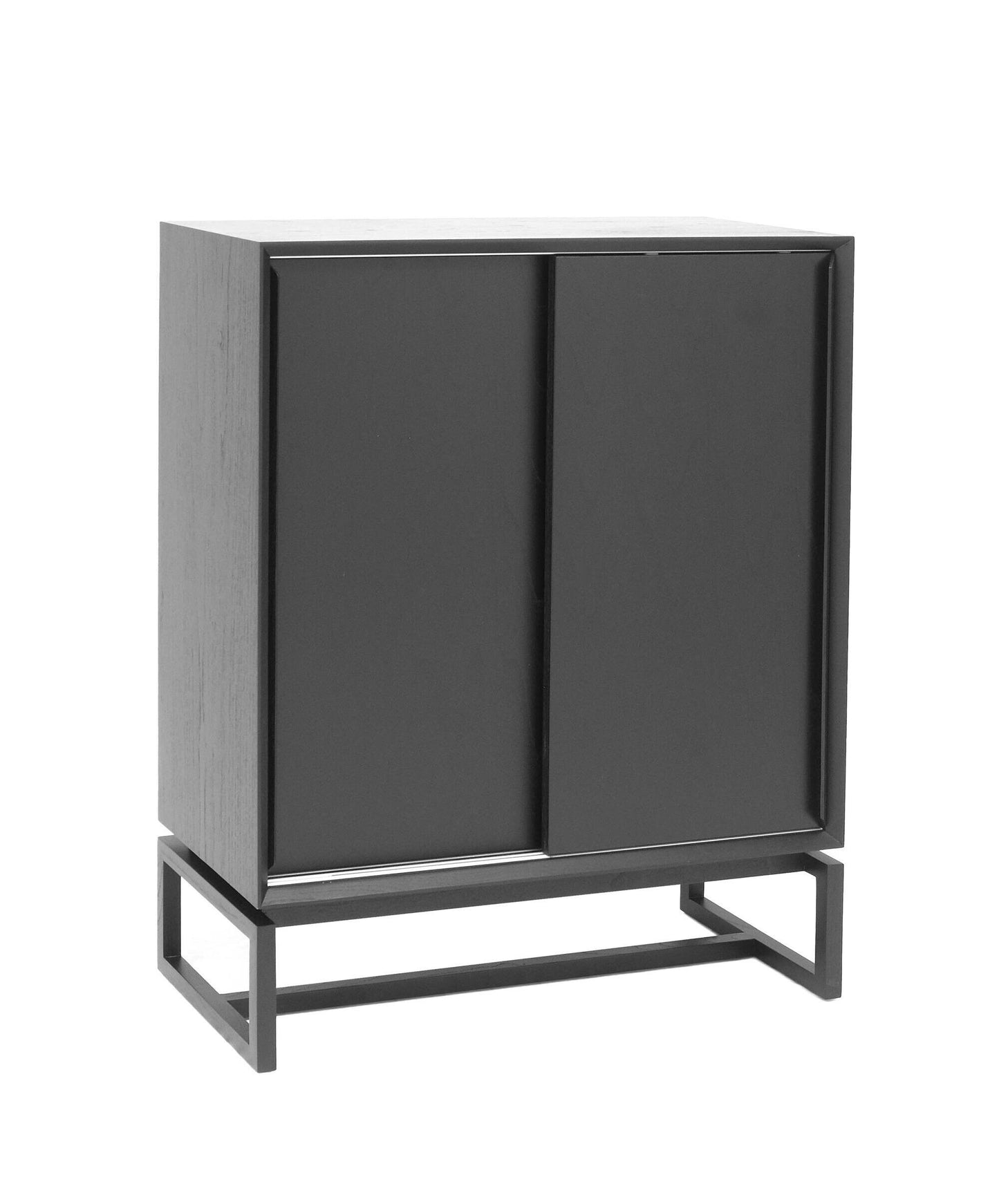 Scandinavian design sliding door cabinet black
