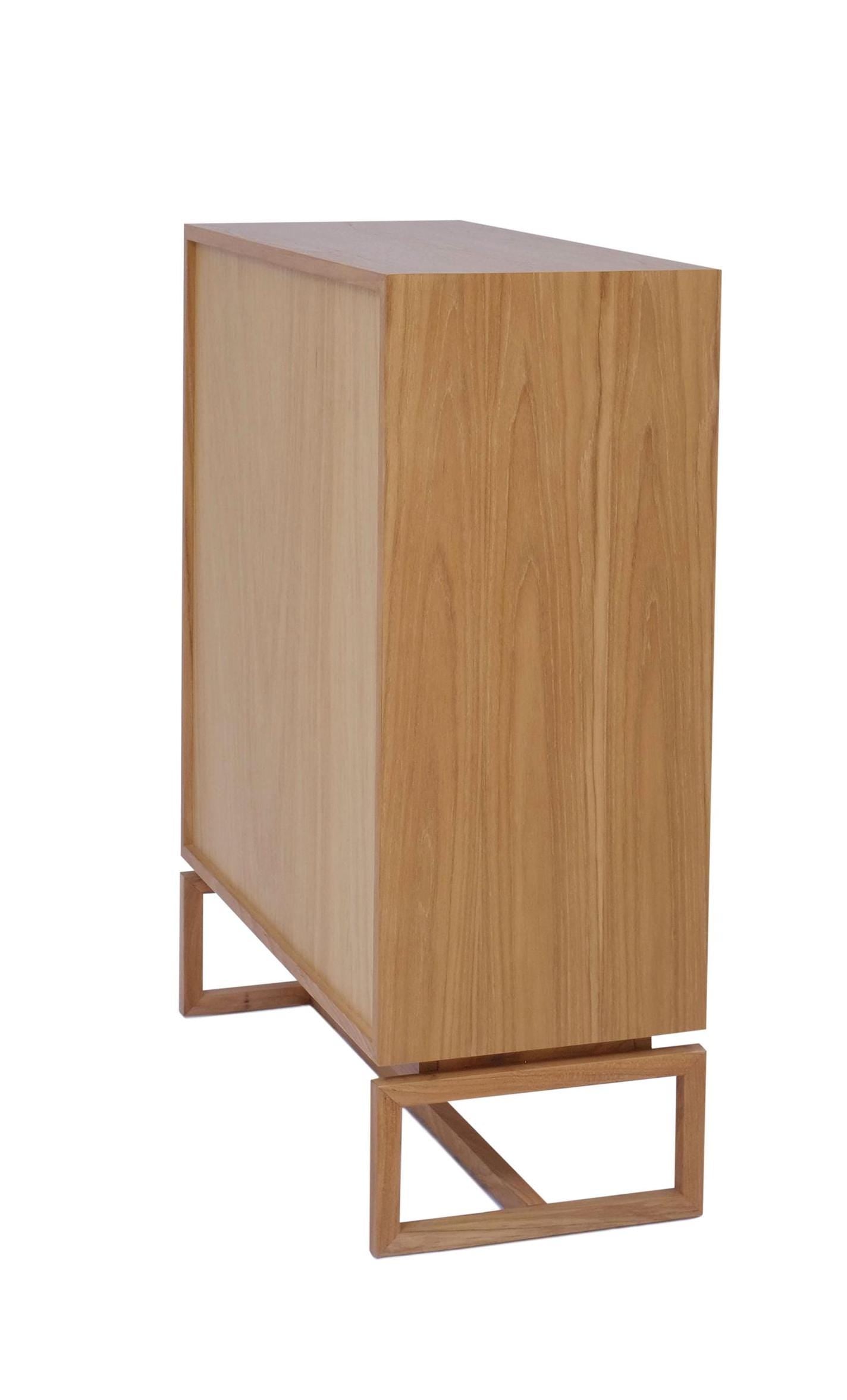Scandinavian design sliding door wardrobe teak
