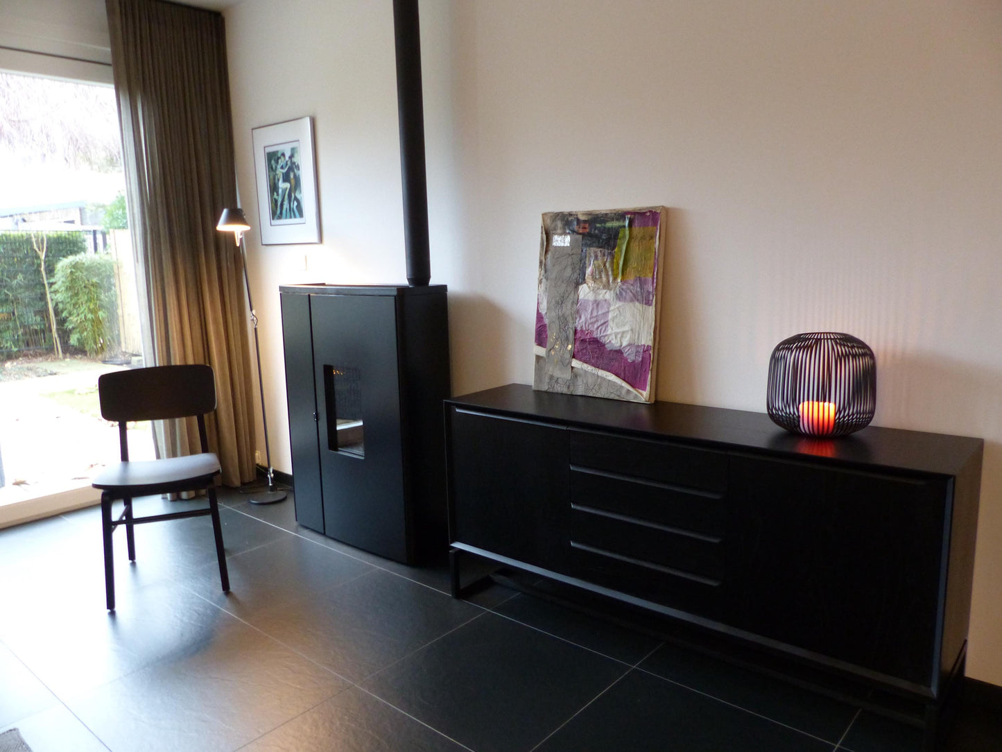 Scandinavian design sideboard black