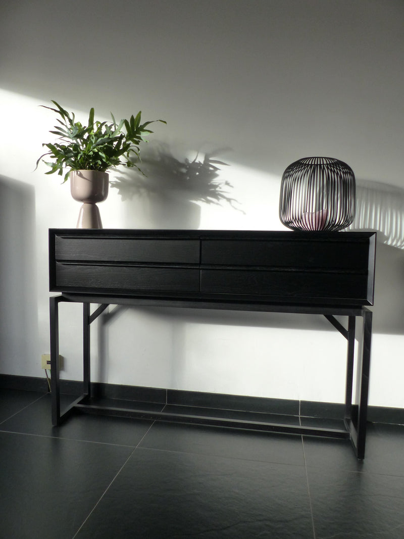 Scandinavian design console table black
