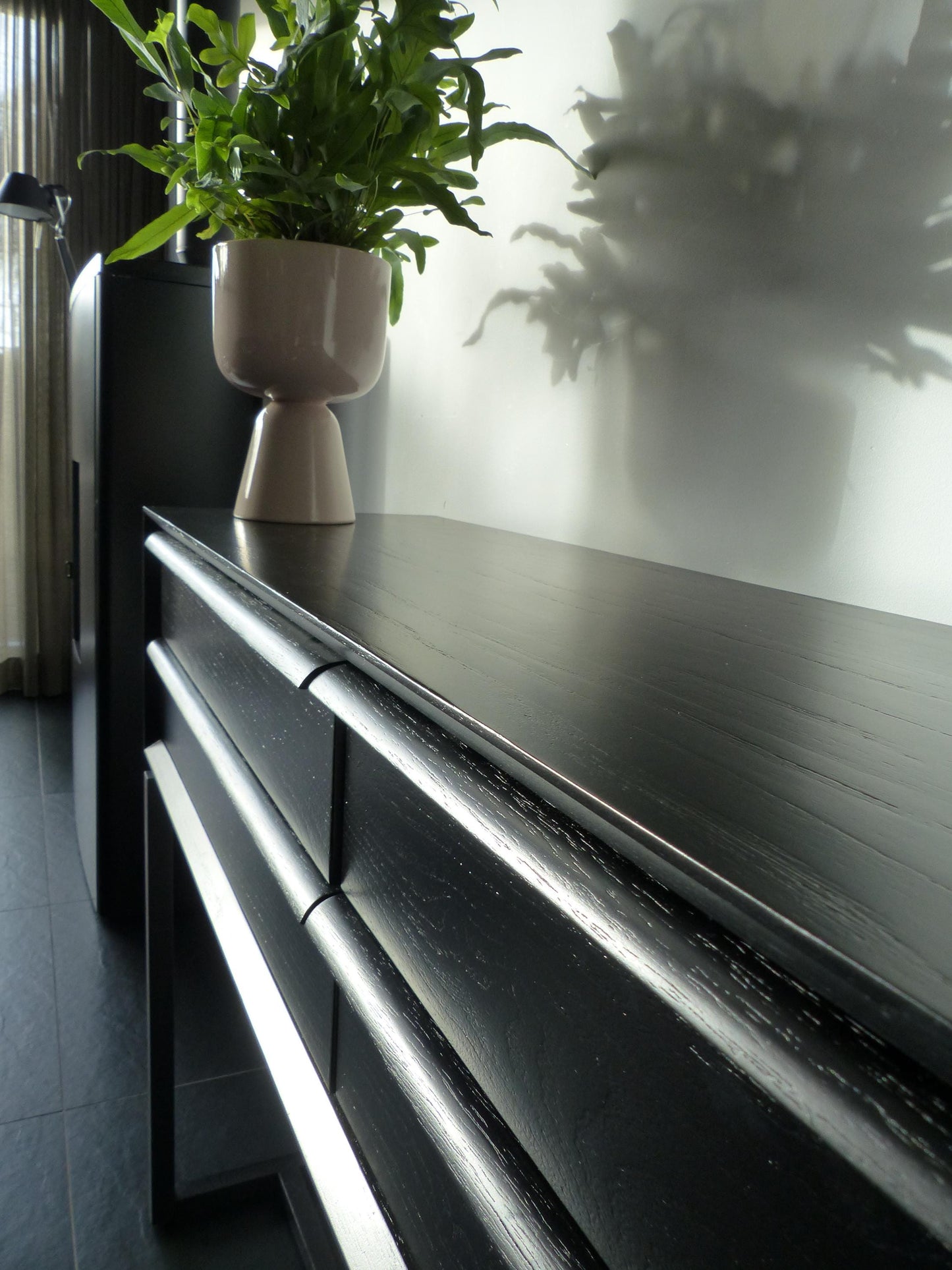 Scandinavian design console table black