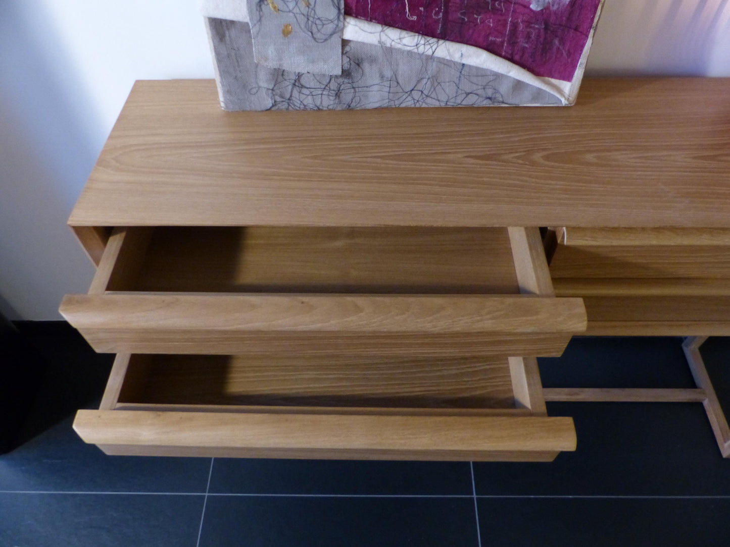 Scandinavian design console table teak