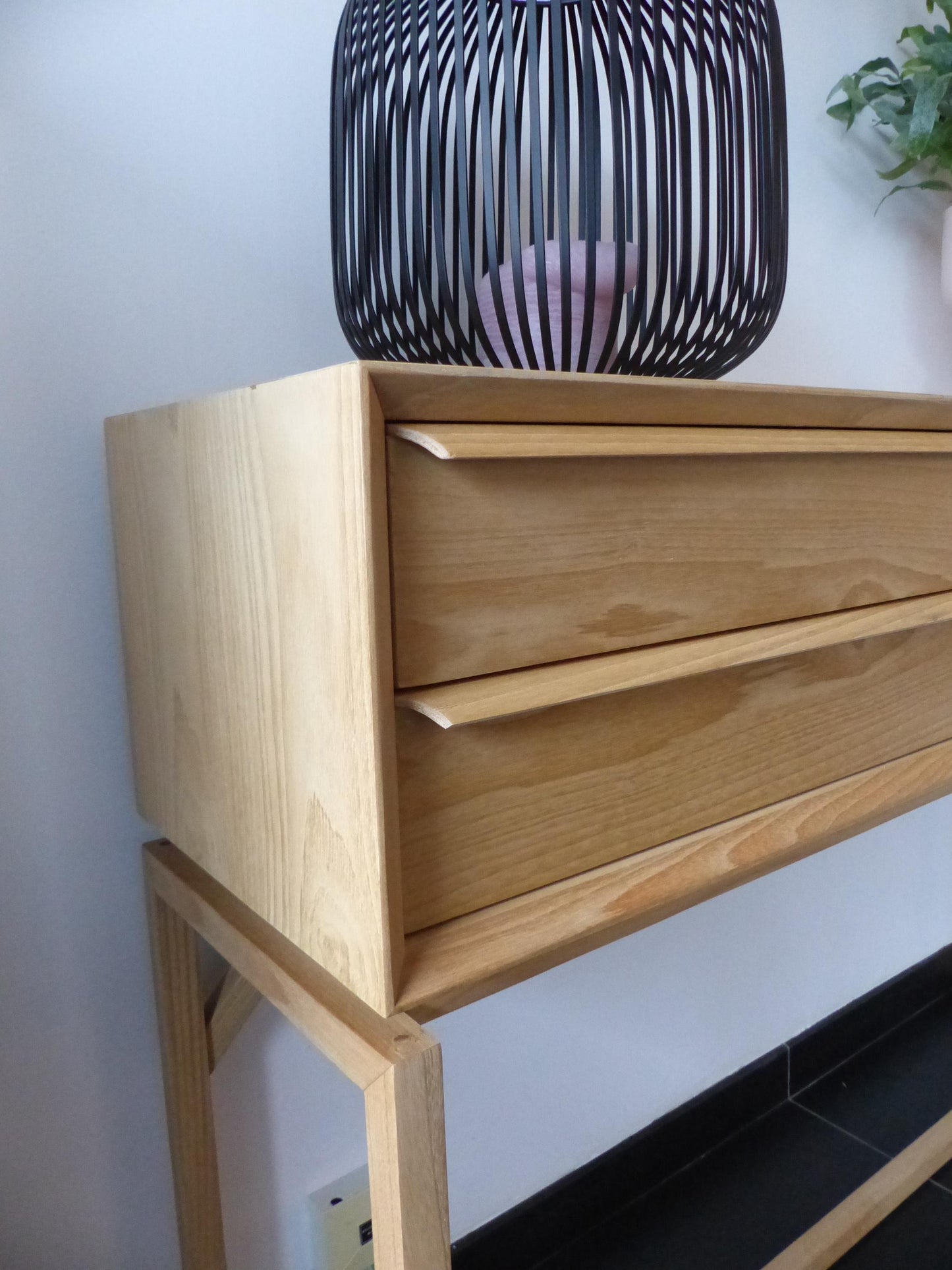 Scandinavian design console table natural
