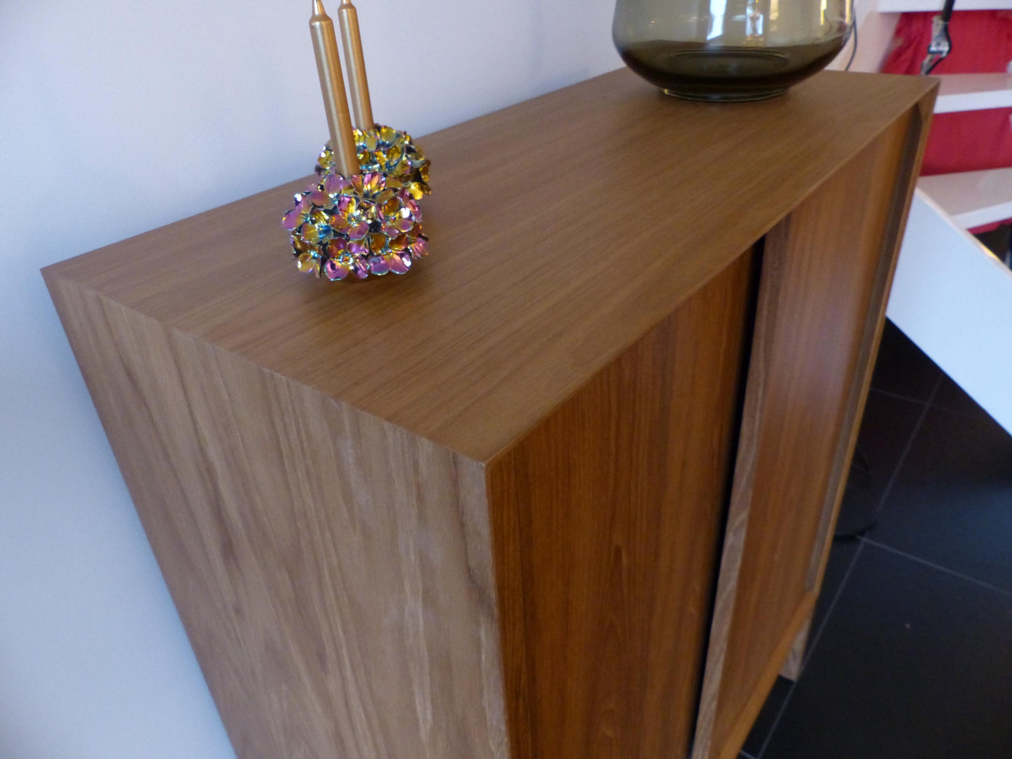 Scandinavian design sliding door wardrobe teak