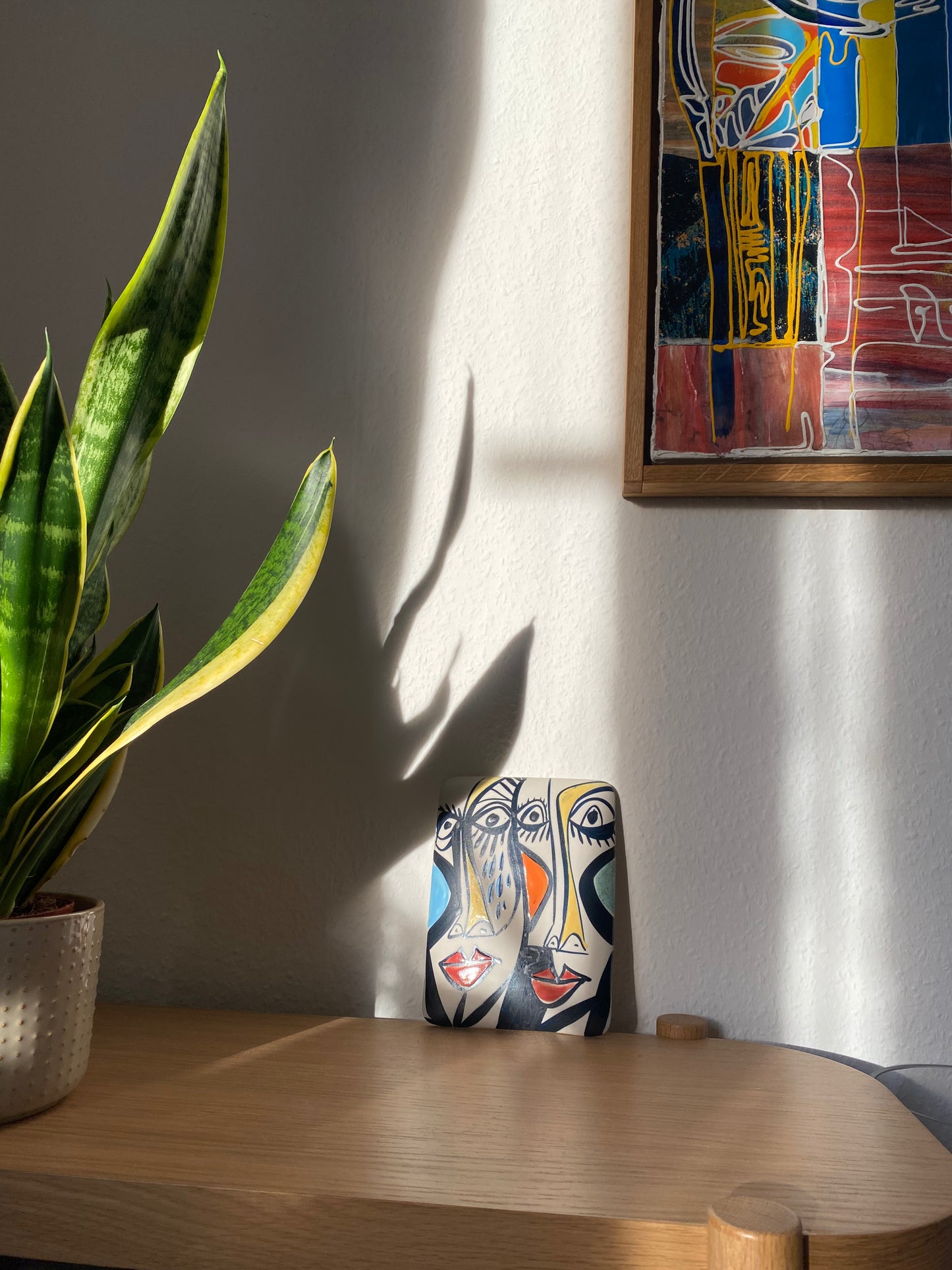 Vierkant Keramisch Wandornament
