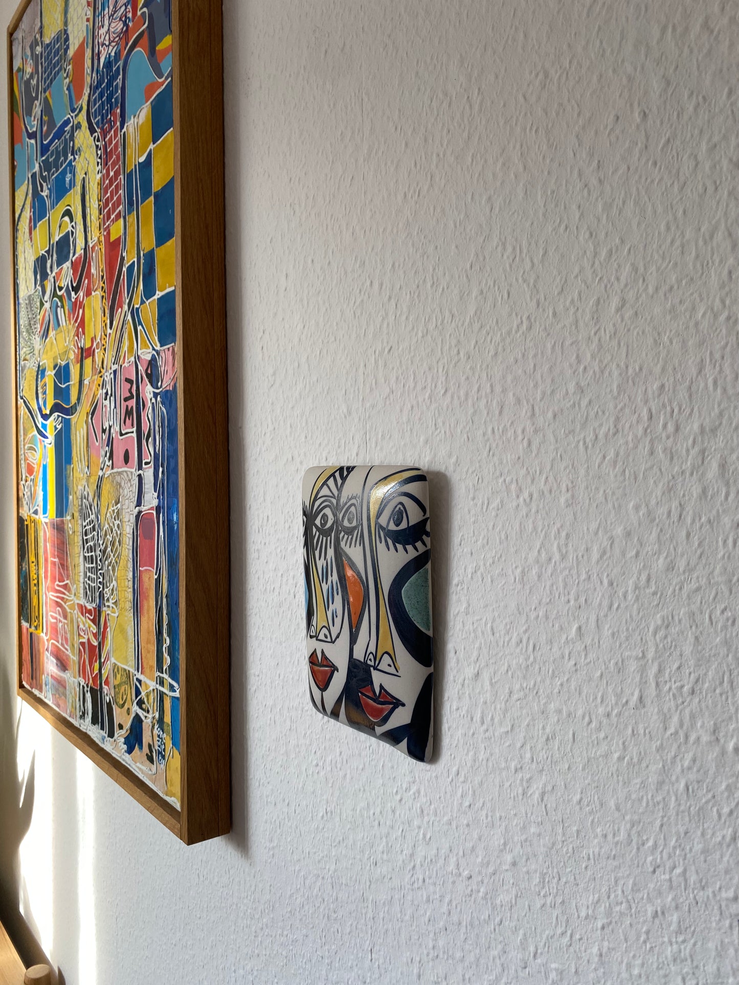Vierkant Keramisch Wandornament