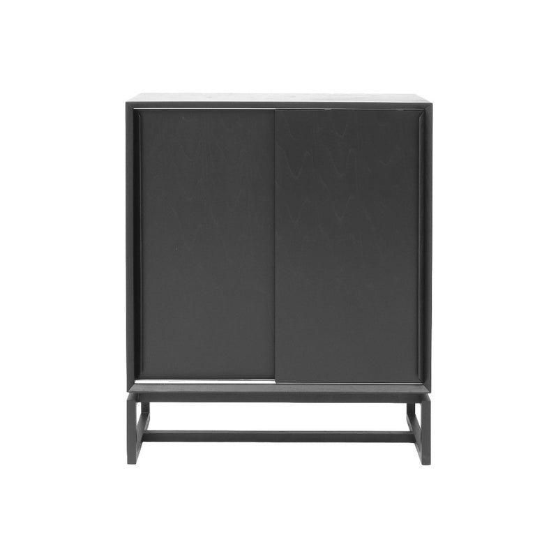 Scandinavian design sliding door cabinet black