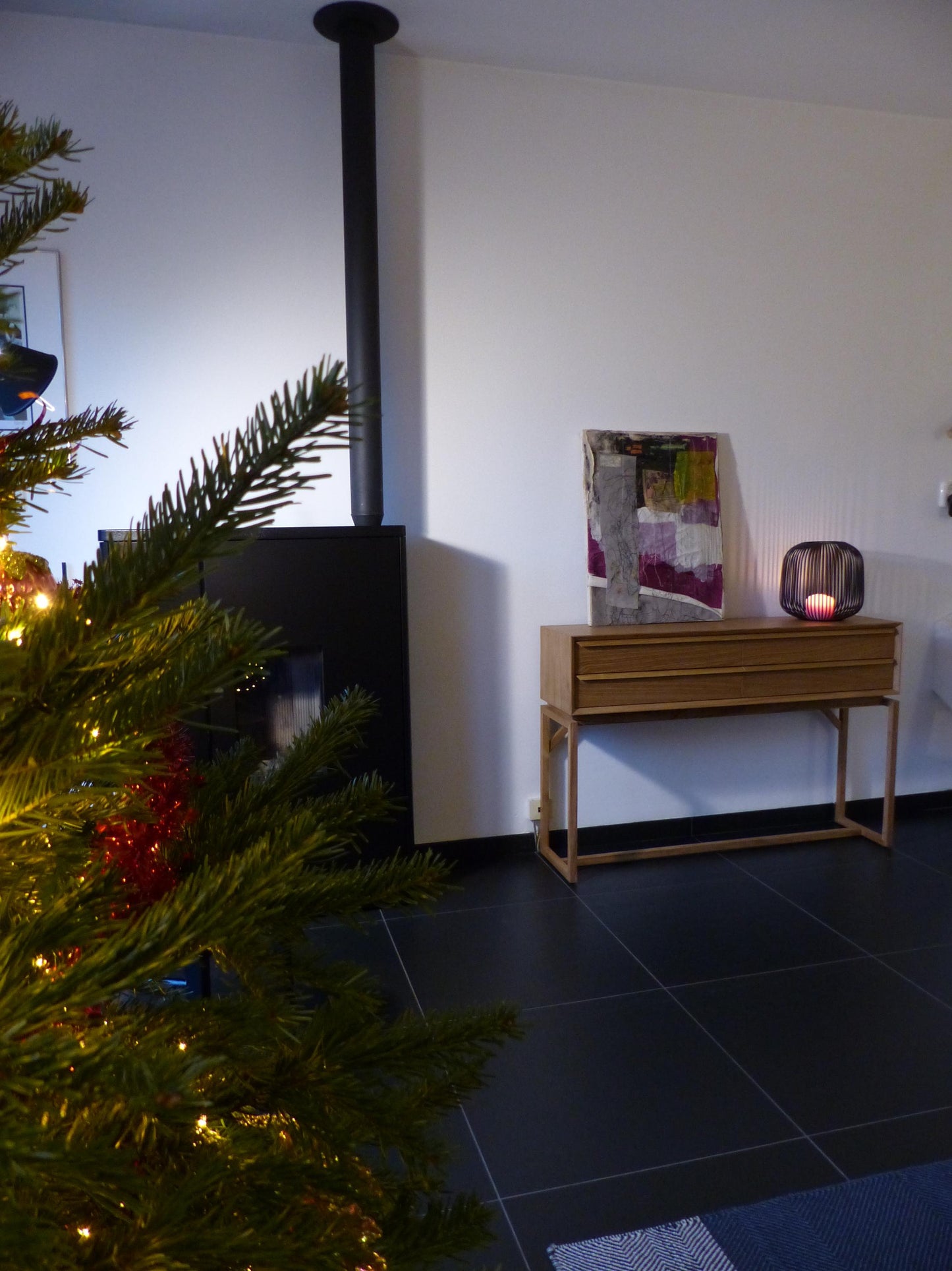 Scandinavian design console table teak