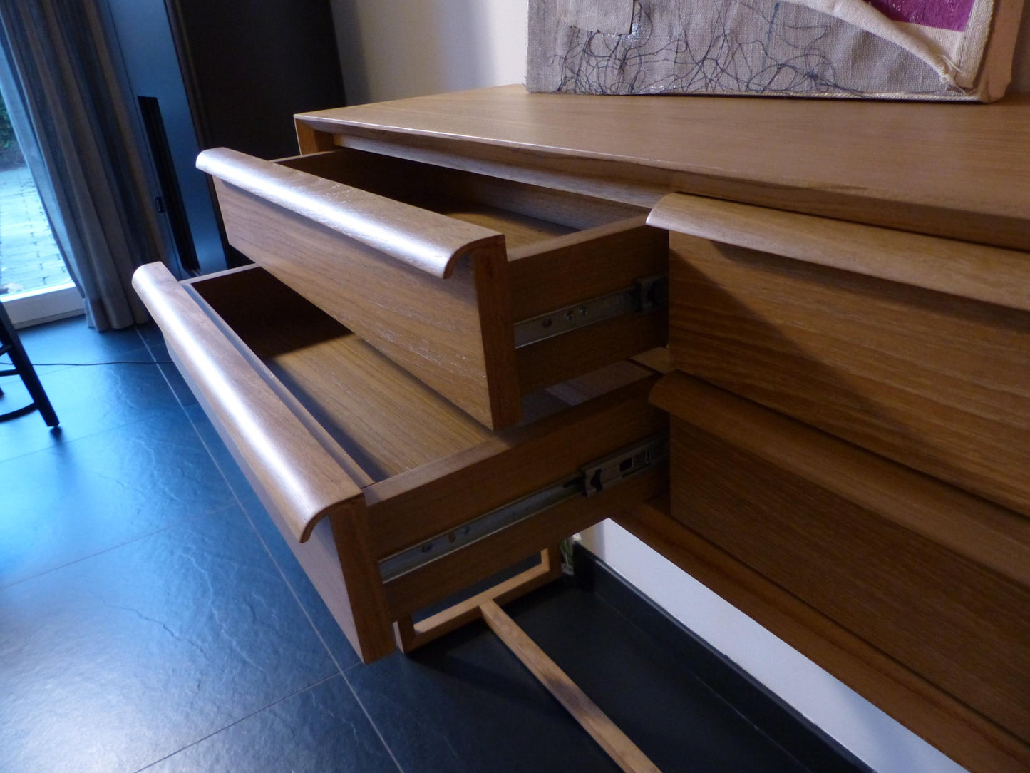 Scandinavian design console table teak