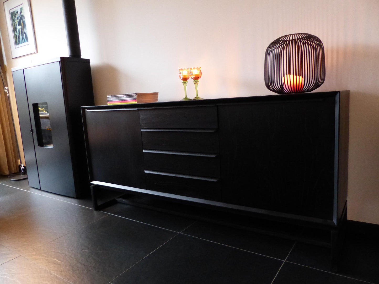 Scandinavian design sideboard black