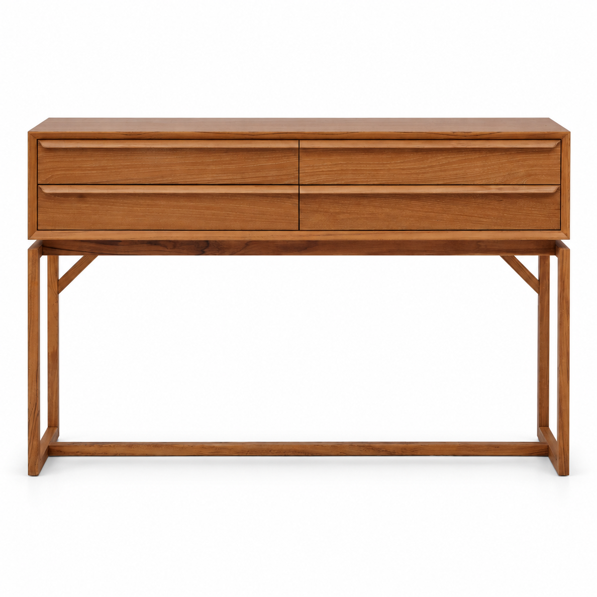 Ktwo Home teak sidetable, vooraanzicht, op witte achtergrond