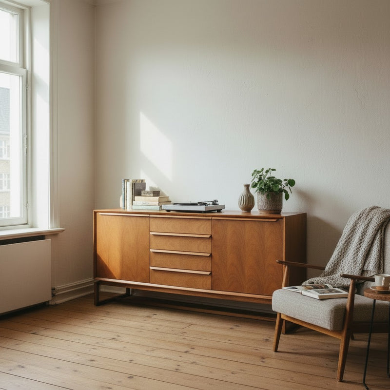 Scandinavian design sideboard teak
